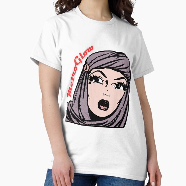 Item preview, New Romantic girl head Retro comic art designed and sold by Metro-Glow.