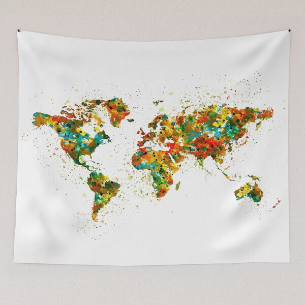 Item preview, Colorful World Map designed and sold by caracatita75.