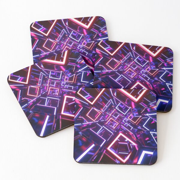Item preview, Neon Geometric Infinity – Futuristic Neon Tunnel Art designed and sold by MiraLumeStudio.