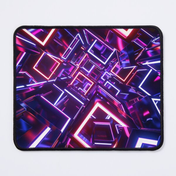 Item preview, Neon Geometric Infinity – Futuristic Neon Tunnel Art designed and sold by MiraLumeStudio.