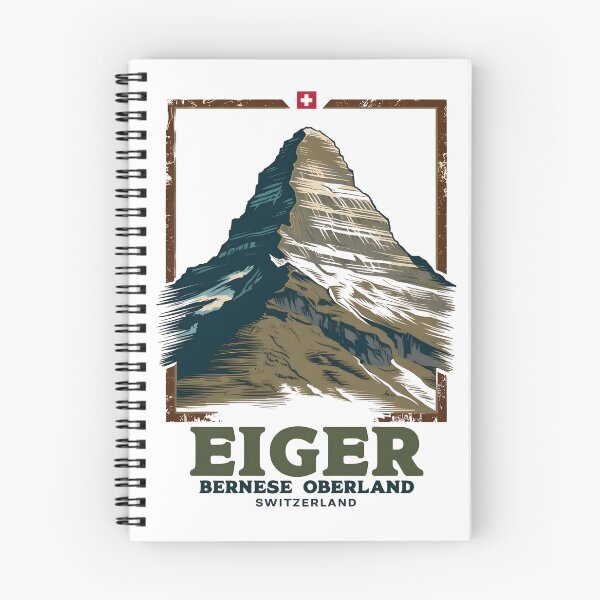 Artikelvorschau, Eine Vintage Reiseillustration des Eiger - Schweiz entworfen und verkauft von GoodOldVintage.