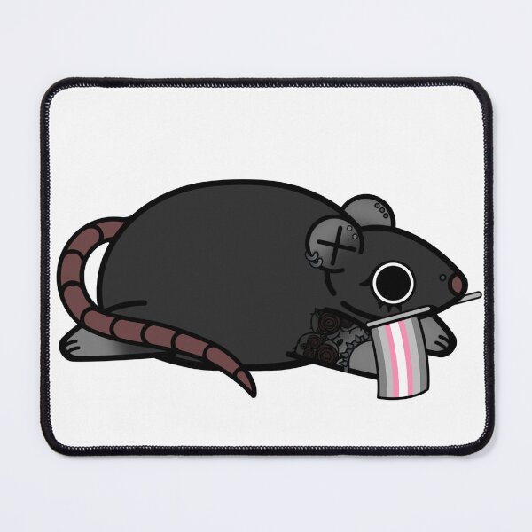 Item preview, Emo/punk Pride rat, DemiGirl Pride flag designed and sold by LCDemon.