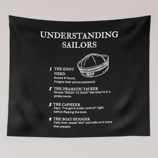 Item preview, Understanding Sailors – Funny Wind-Chasing Life Definitions – Black designed and sold by PsyFlow35.