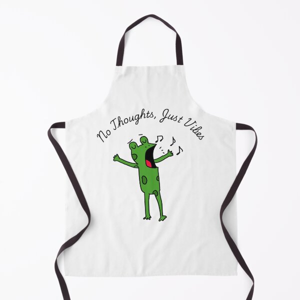 Item preview, No Thoughts Just Vibes Frog – Funny Cartoon designed and sold by LifeArt24.