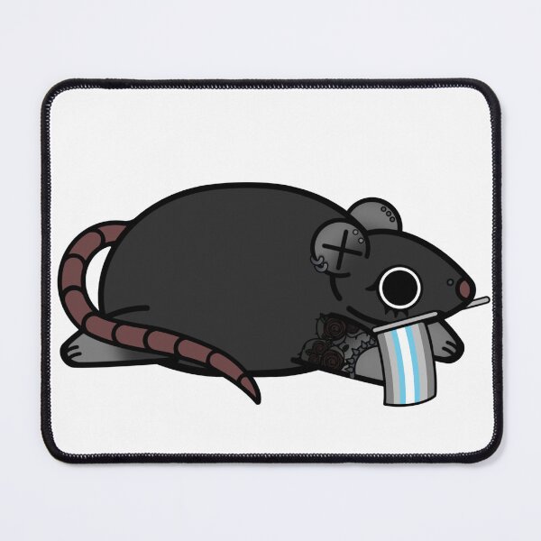 Item preview, Copy of Emo/punk Pride rat, DemiBoy Pride flag designed and sold by LCDemon.