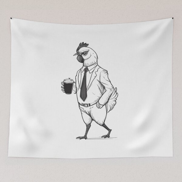 Item preview, Coffee-Clucking Chicken designed and sold by ShadowAndSlate.