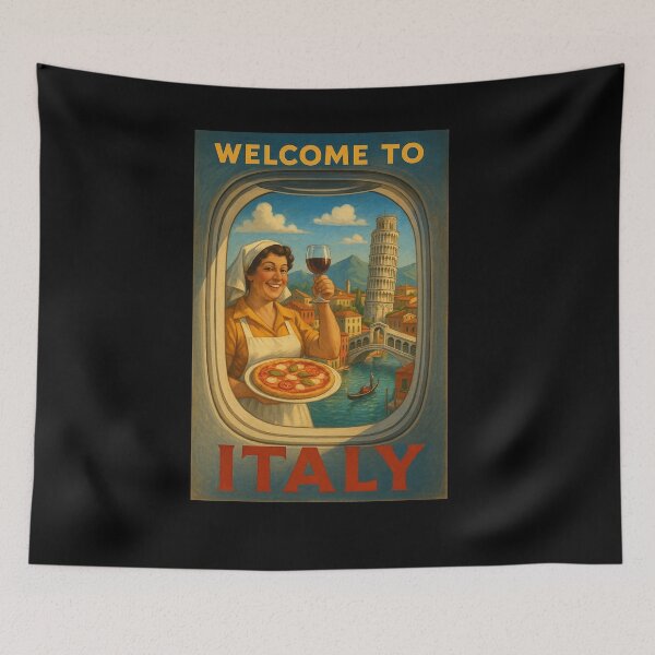 Item preview, Welcome to Italy – Whimsical Travel Art | Part of the “Welcome To” World Collection designed and sold by lapart.
