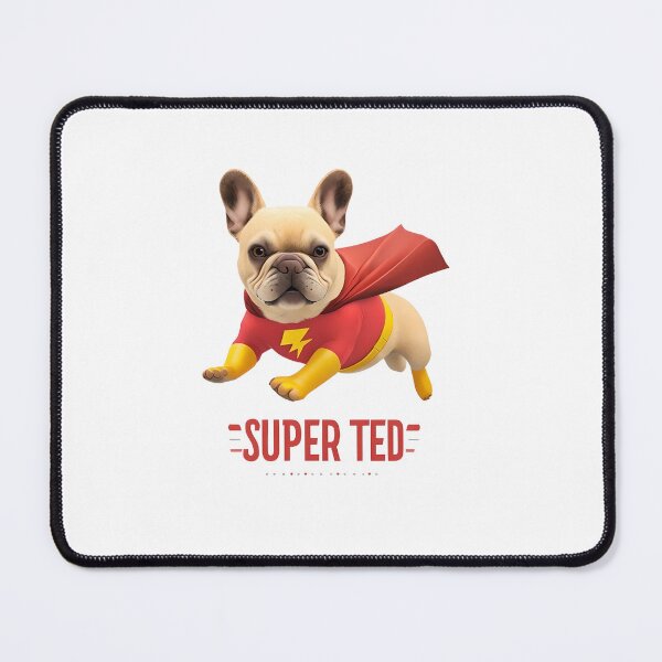 Item preview, Super Ted - Flying Superhero French Bulldog Art designed and sold by ArtisticDesignsbyLinda.
