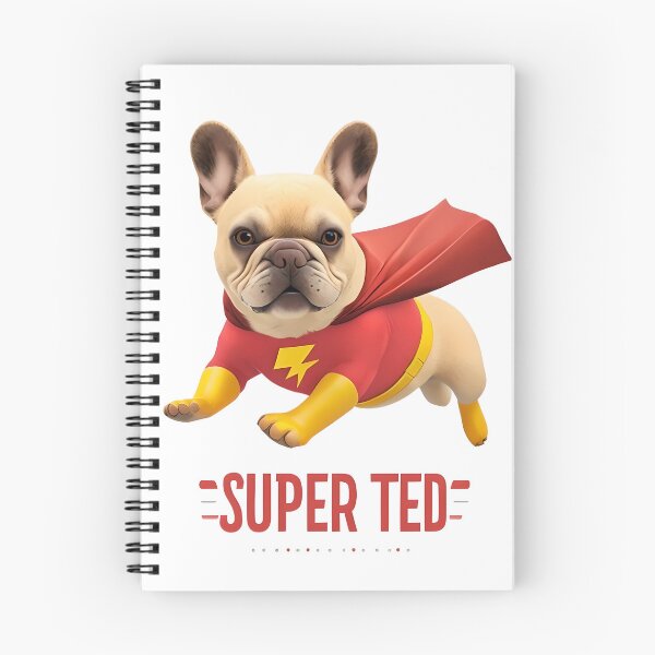 Item preview, Super Ted - Flying Superhero French Bulldog Art designed and sold by ArtisticDesignsbyLinda.