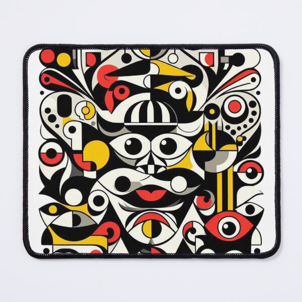 Item preview, Geometric Faces in Motion – Fernand Léger Inspired Abstract Art designed and sold by TwoDotsStudio.