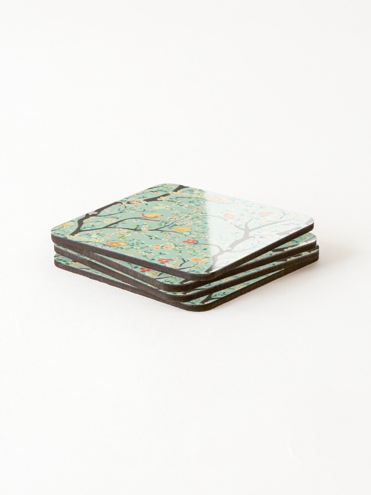 Thumbnail 4 of 5, Coasters (Set of 4), Spring Pattern - Seasonal Springtime designed and sold by bapupa.