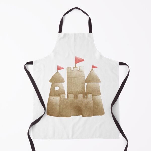 Item preview, Cute Sandcastle with Flags - Beach Summer Illustration designed and sold by inelistudio.