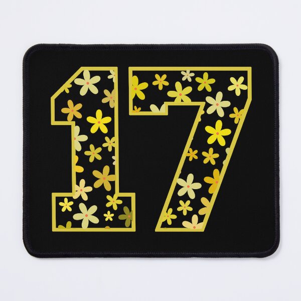 Item preview, Varsity Number Floral 17 designed and sold by rogue-design.