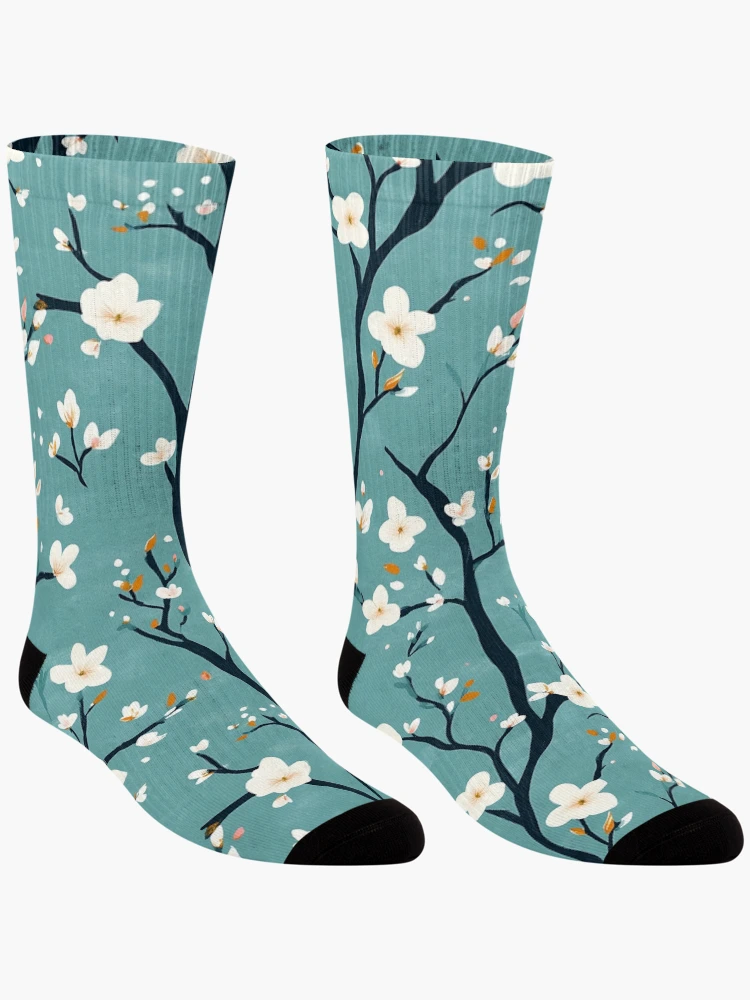Thumbnail 3 of 5, Socks, Spring Pattern - Beautiful Spring Floral designed and sold by bapupa.