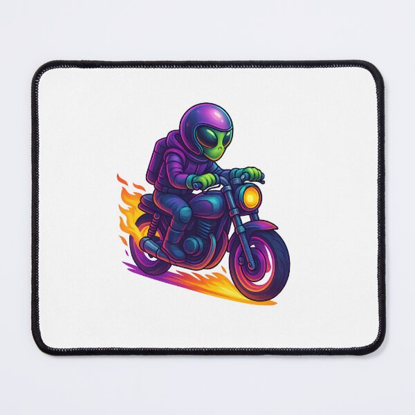Item preview, Alien Rider on a Motorcycle designed and sold by WolfPixelRo.