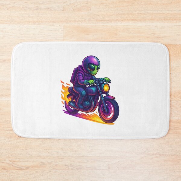 Item preview, Alien Rider on a Motorcycle designed and sold by WolfPixelRo.