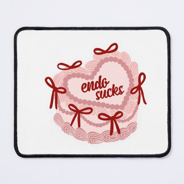 Item preview, Endometriosis Endo Sucks Cake pink & read Sticker  designed and sold by Mabel Mae Collective.
