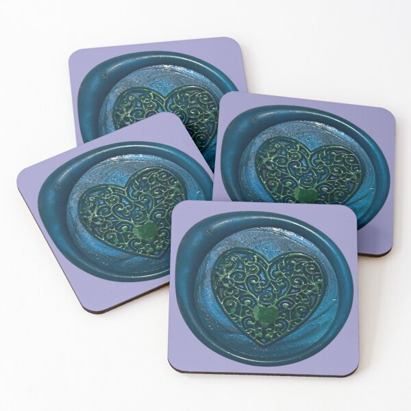 Item preview, Wax Seal - Vined Heart, blue/green designed and sold by Elinda96.