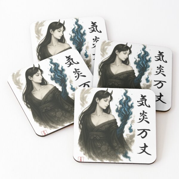 Item preview, 気炎万丈 – Sumi-e Ibaraki Doji (Female Oni) | Ink Spirit – Akka: Origins designed and sold by Taki_jp_design.