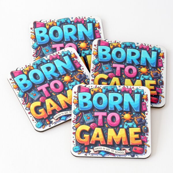 Item preview, Born to Game Funny Gamer School Design – Gaming Quote for Kids & Teens designed and sold by EMOTION SHOP.