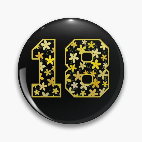 Item preview, Varsity Number Floral 18 designed and sold by rogue-design.