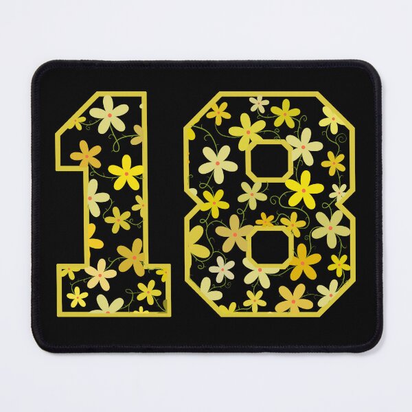 Item preview, Varsity Number Floral 18 designed and sold by rogue-design.