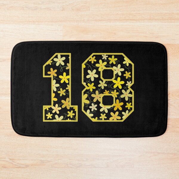 Item preview, Varsity Number Floral 18 designed and sold by rogue-design.