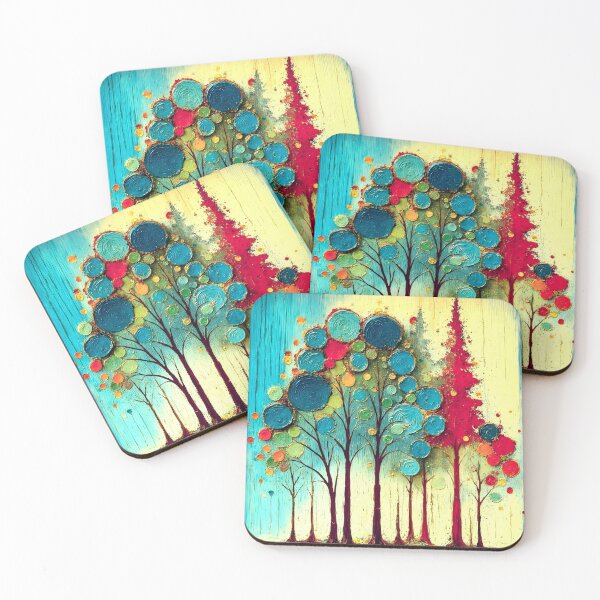 Item preview, Abstract Colorfull Trees Painting designed and sold by syedmaaz.