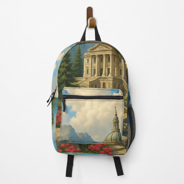 Item preview, Serene Lakeside Mansion Landscape designed and sold by EvokeInspire.
