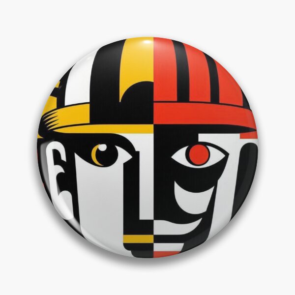 Item preview, Geometric Faces in Motion – Fernand Léger Inspired Abstract Art designed and sold by TwoDotsStudio.