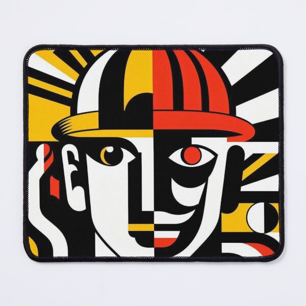 Item preview, Geometric Faces in Motion – Fernand Léger Inspired Abstract Art designed and sold by TwoDotsStudio.
