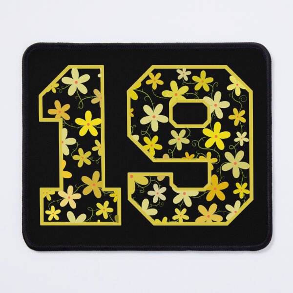 Item preview, Varsity Number Floral 19 designed and sold by rogue-design.