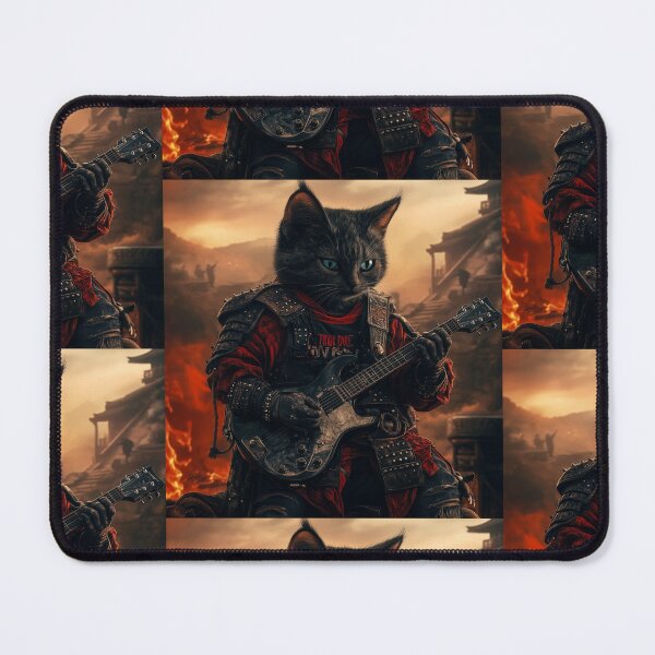 Item preview, Rock Warrior Cat Guitarist designed and sold by aimazing_life.