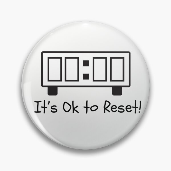 Item preview, “It’s Okay to Reset – Minimal Digital Clock Mental Health Affirmation Design” designed and sold by teesprinkle.