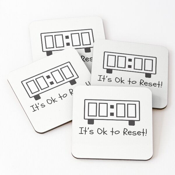 Item preview, “It’s Okay to Reset – Minimal Digital Clock Mental Health Affirmation Design” designed and sold by teesprinkle.