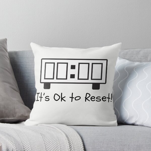Item preview, “It’s Okay to Reset – Minimal Digital Clock Mental Health Affirmation Design” designed and sold by teesprinkle.