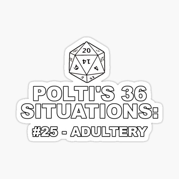 Item preview, D20 Polti's 36 Situations - 25 -  Adultery designed and sold by ZepoPublishing.