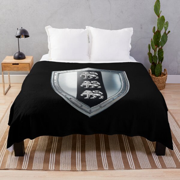 Item preview, Taylor Family Heraldic Shield Three Silver Lions & Black Center Stripe designed and sold by Highlandkings.