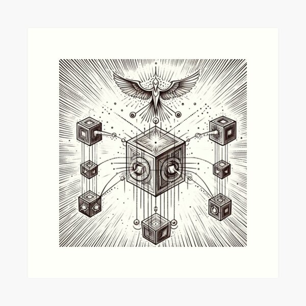 Item preview, CubeClerics – Geometric Healers of Light Aestetic, Trendy,Reloaded, Viral Drop 2025 designed and sold by Imaginarium of Chaos falcon88 .
