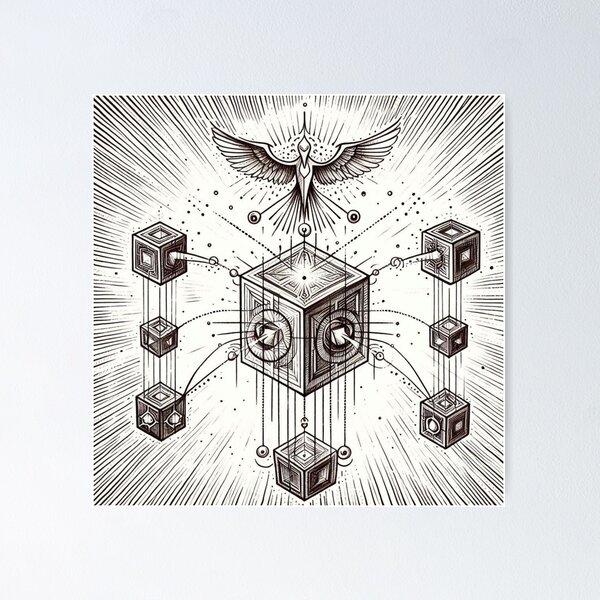 Item preview, CubeClerics – Geometric Healers of Light Aestetic, Trendy,Reloaded, Viral Drop 2025 designed and sold by Imaginarium of Chaos falcon88 .