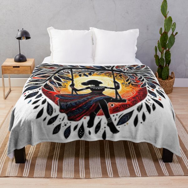 Item preview, African Tribal Art Style, Girl on a Swing designed and sold by Shs-Kenya.