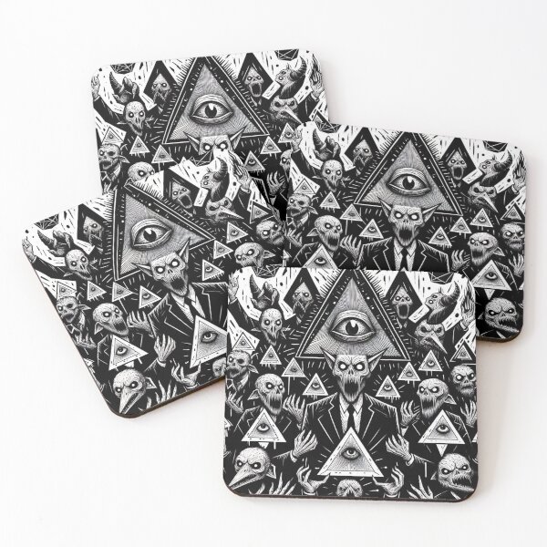 Item preview, Triangle Cult – Evil Doodle Geometry Sticker Aestetic, Trendy,Reloaded, Viral Drop 2025 designed and sold by Imaginarium of Chaos falcon88 .