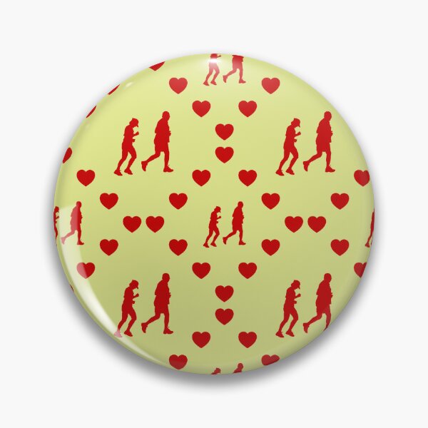 Item preview, Older Couple Jogging Seamless Heart Pattern | Couple âgé faisant du jogging Modèle de cœur sans couture | Older Couple Jogging Seamless Heart Pattern designed and sold by TheIconSmith.