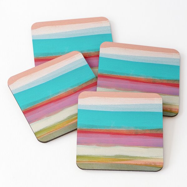 Item preview, Coastal Colours 5 - Aqua/Red/Pink designed and sold by Tracey Creighton Arty Gifts .