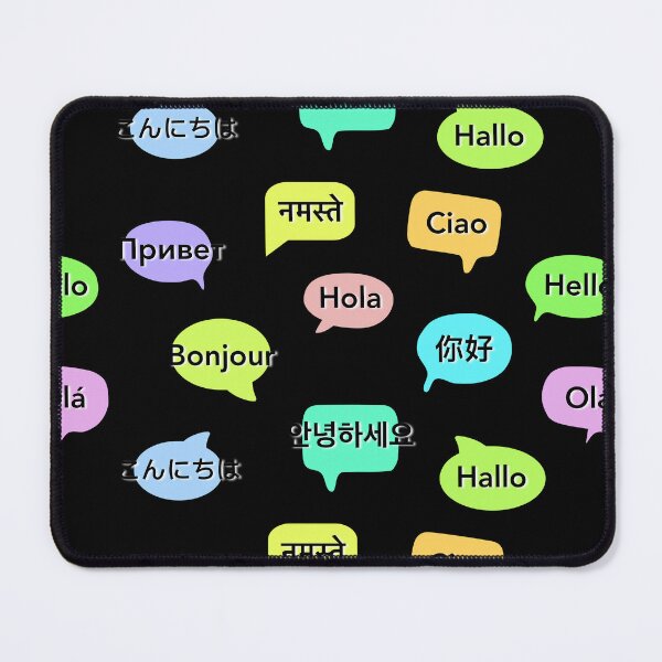 Item preview, Greetings in 11 languages for language lover, traveler n shop owner designed and sold by LiberaCaballo.