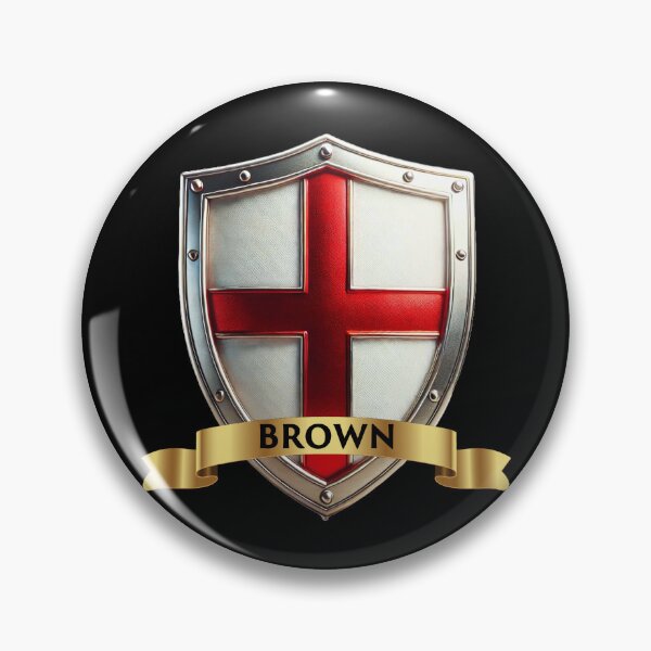 Item preview, Brown English Heritage Shield St George Cross & Surname Banner designed and sold by Highlandkings.
