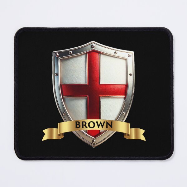 Item preview, Brown English Heritage Shield St George Cross & Surname Banner designed and sold by Highlandkings.