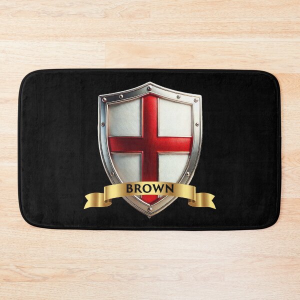 Item preview, Brown English Heritage Shield St George Cross & Surname Banner designed and sold by Highlandkings.