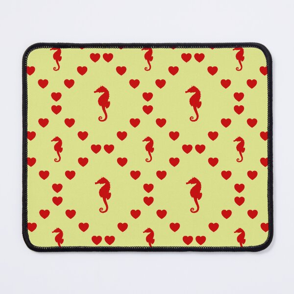 Item preview, Vintage Seepferd Nahtloses Herzmuster | Hippocampe vintage Modèle de cœur sans couture | Vintage Seahorse Seamless Heart Pattern | Cavallo marino d'epoca Motivo a cuore senza cuciture designed and sold by TheIconSmith.