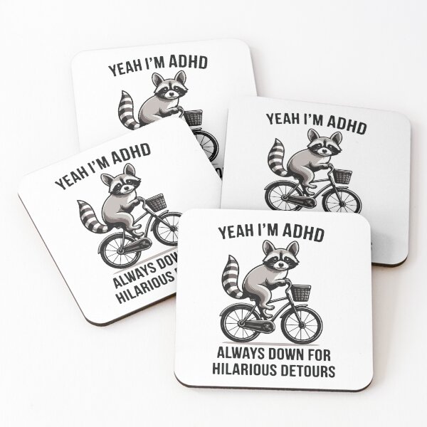 Item preview, Yeah I'm adhd always down for hilarious detours funny raccoon designed and sold by BrownHorse90s.